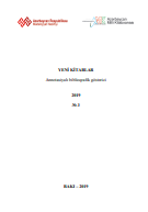 Yeni kitablar 2019 (№3): annotasiyalı biblioqrafik göstərici